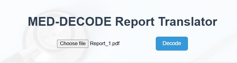 MedDecode -AI  powered medical report translator – screenshot 6