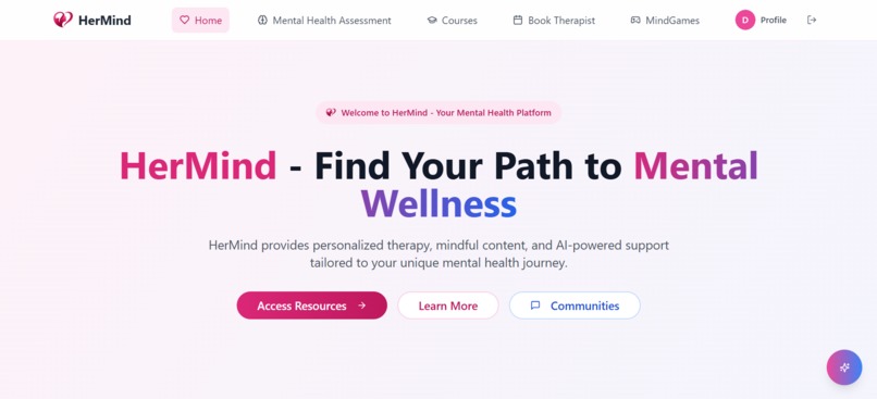 HerMind - Women's mental health platform – screenshot 1