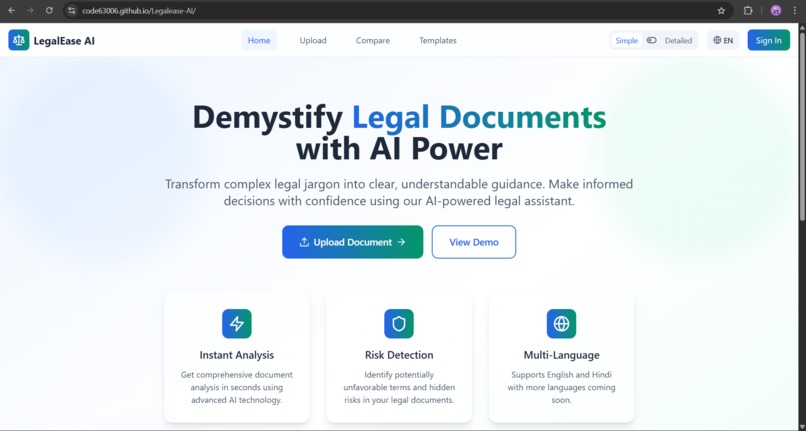 Demystify Legal Documents with AI Power – screenshot 1