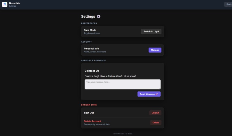 BoostMe – screenshot 1