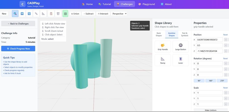 CADPlay – Learn Robotics Design Through Interactive 3D CAD – screenshot 2
