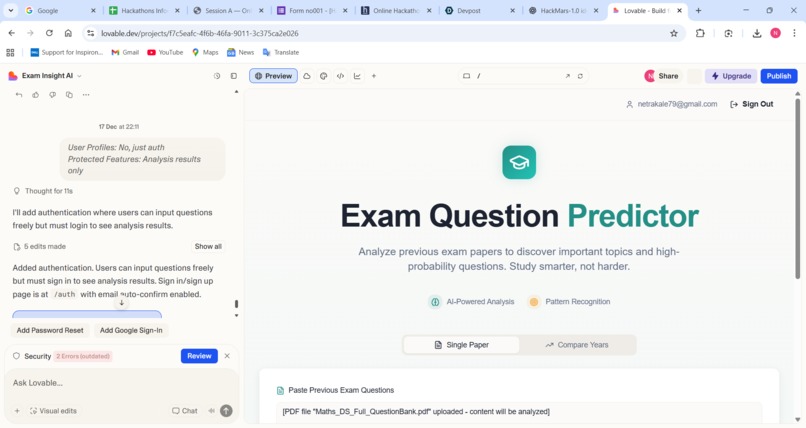 Exam Insight AI – screenshot 1