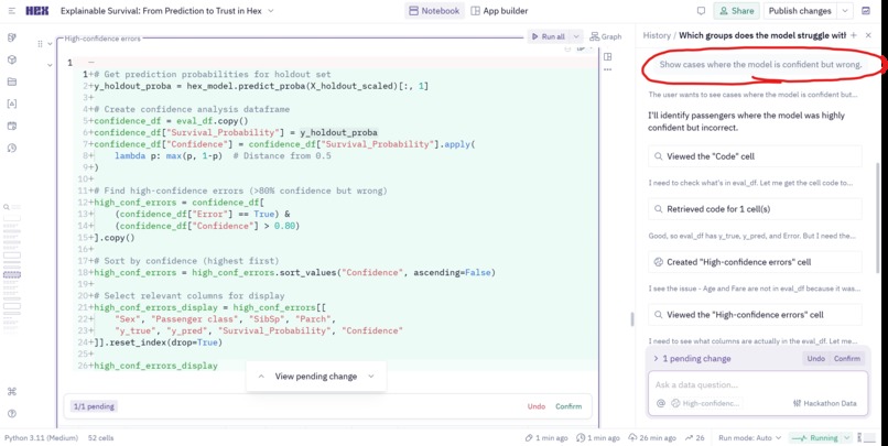 Explainable Survival: From Prediction to Trust in Hex – screenshot 4