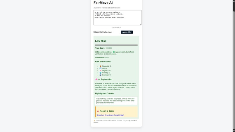 FairMove AI – screenshot 2