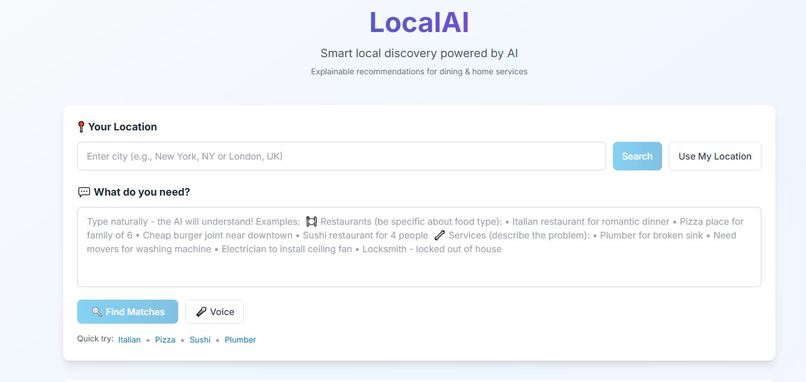 LocalAI - Your Smart Local Discovery Assistant  – screenshot 3