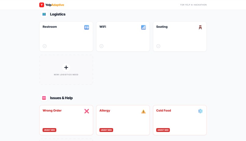Yelp Adaptive: The Generative UI for Accessibility – screenshot 5