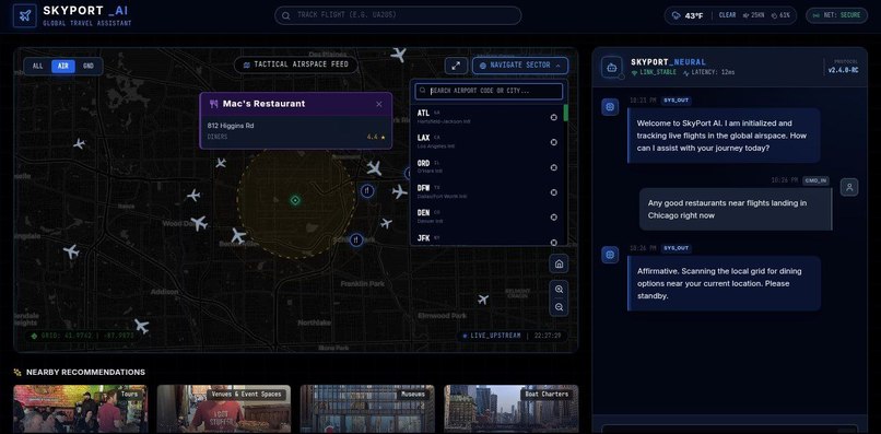 SkyPort AI: Real-time Travel Assistant – screenshot 3
