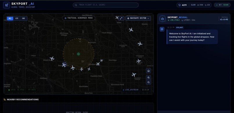 SkyPort AI: Real-time Travel Assistant – screenshot 4