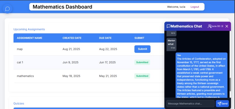 Remote Learning System – screenshot 1