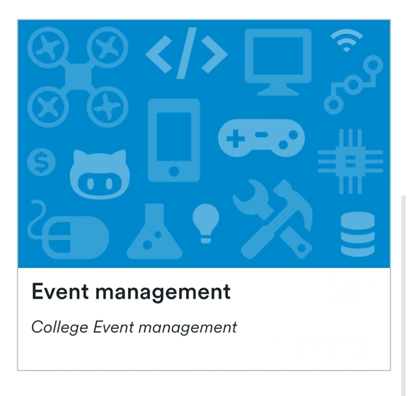 Event management  – screenshot 1