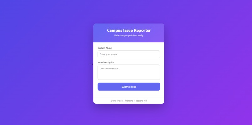 Campus Issue Reporter – screenshot 1