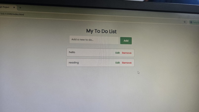 Mini to do list – screenshot 1