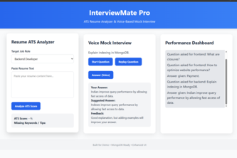 InterviewMate – AI-Powered Job Interview & ATS Resume Booste