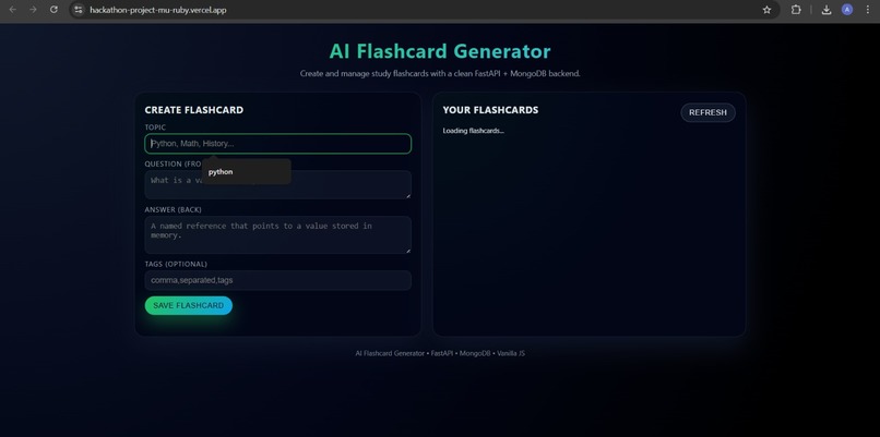 AI Flashcard Generator – screenshot 1