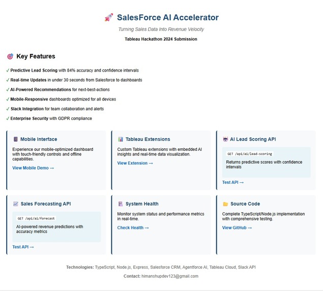 SalesForce AI Accelerator – screenshot 1