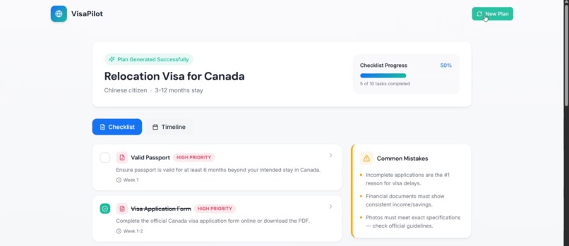 VisaPilot — AI for Borderless Mobility – screenshot 5