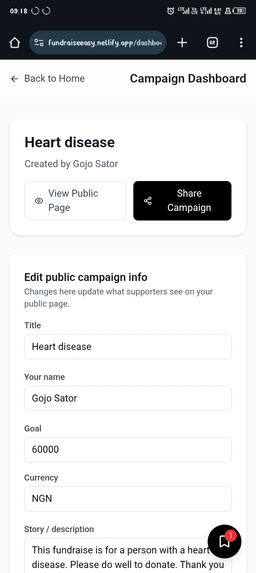 FundraiseEasy – screenshot 1