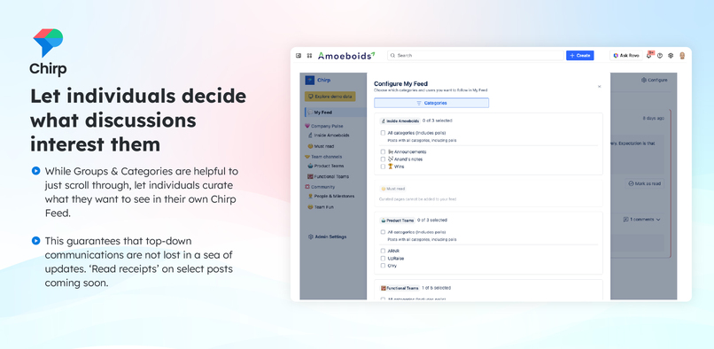 Chirp: Social Intranet, Community & Polls for Confluence – screenshot 5