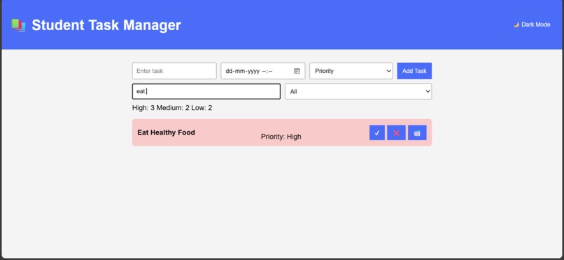 Student Task Manager  – screenshot 3