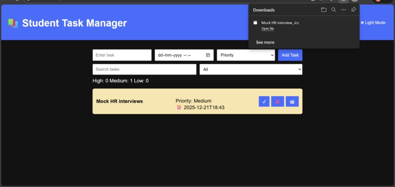 Student Task Manager  – screenshot 4