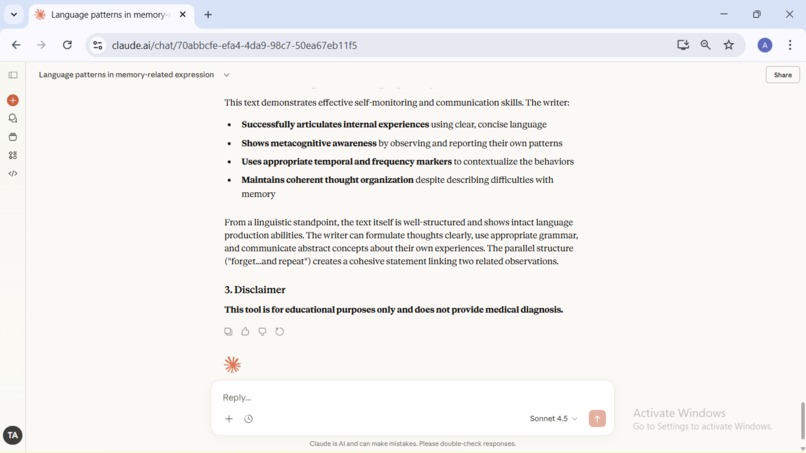 AI-Powered Alzheimer’s Language Insight Tool – screenshot 2