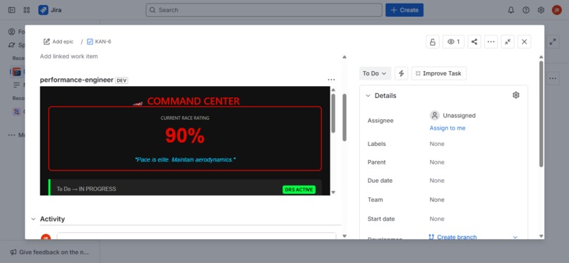 Lap Velocity: Performance Telemetry for Jira – screenshot 3