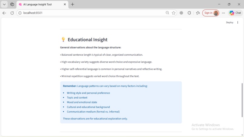 AI-Powered Alzheimer’s Language Insight Tool – screenshot 6