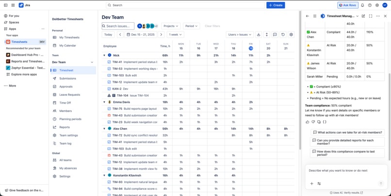 Workbeat for Jira – screenshot 4