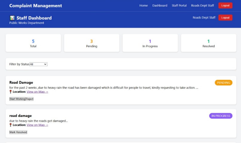 Citizen Complaint Management System – screenshot 6
