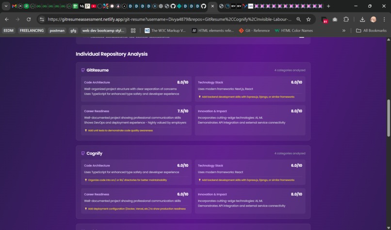 GitResume: Transform Your GitHub Into Professional Analysis – screenshot 11