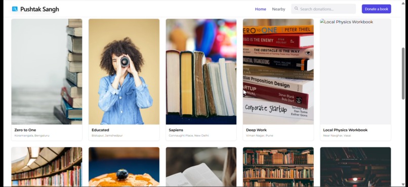 Pushtak Sangh - A Community Powered Book Donation Network – screenshot 2