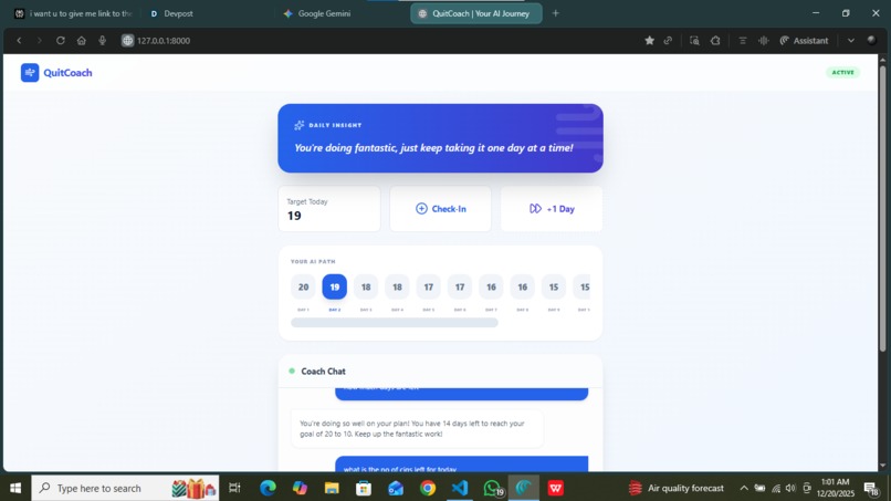 QuitCoach: Micro‑Habit Companion for Student Smokers – screenshot 3