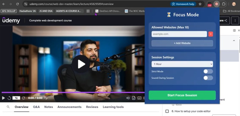 DeepLock Focus - A professional Grade Productivity Extension – screenshot 1