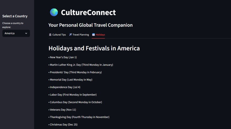 CultureConnect – Your Personal Global Travel Companion – screenshot 3