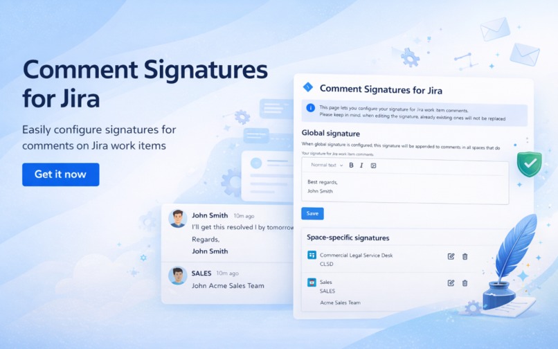 Comment Signatures for Jira – screenshot 1