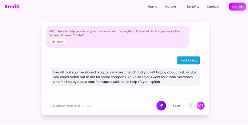 SmritiAI – screenshot 4