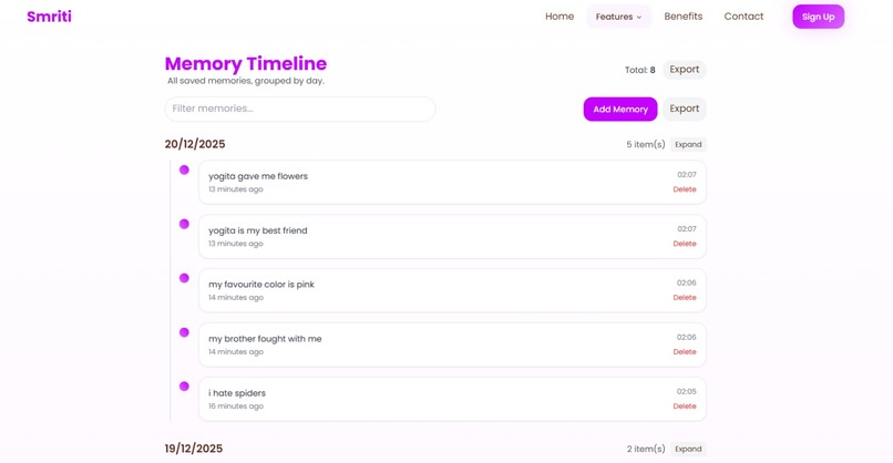 SmritiAI – screenshot 3