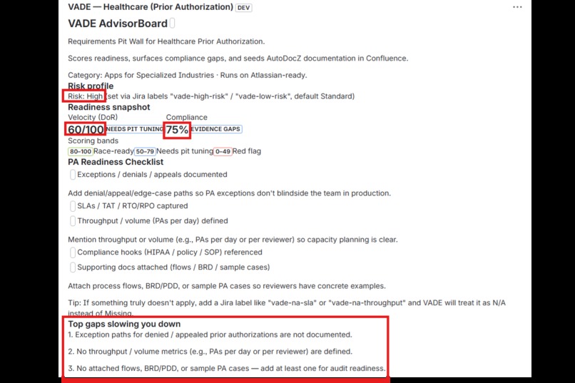 VADE: Velocity Audit & Documentation Engine – screenshot 2