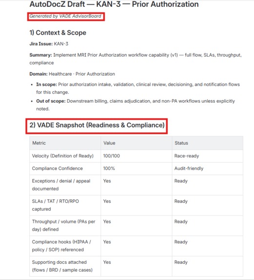VADE: Velocity Audit & Documentation Engine – screenshot 4