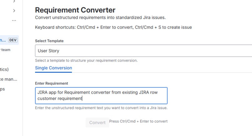PitLane Requirements Converter – screenshot 1