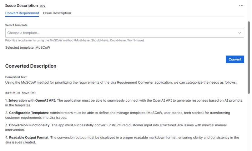 PitLane Requirements Converter – screenshot 2