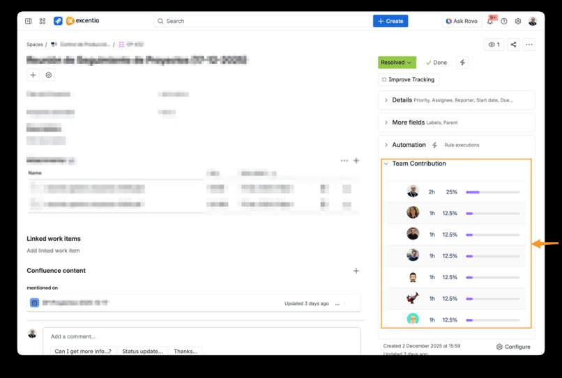 Team Contribution for Jira – screenshot 1