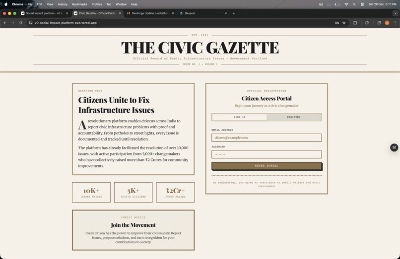 The Civic Gazette – screenshot 1