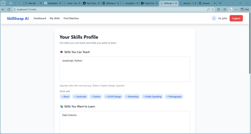 SkillSwap AI – screenshot 2
