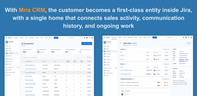 Mria CRM: CRM for Jira Teams – screenshot 2