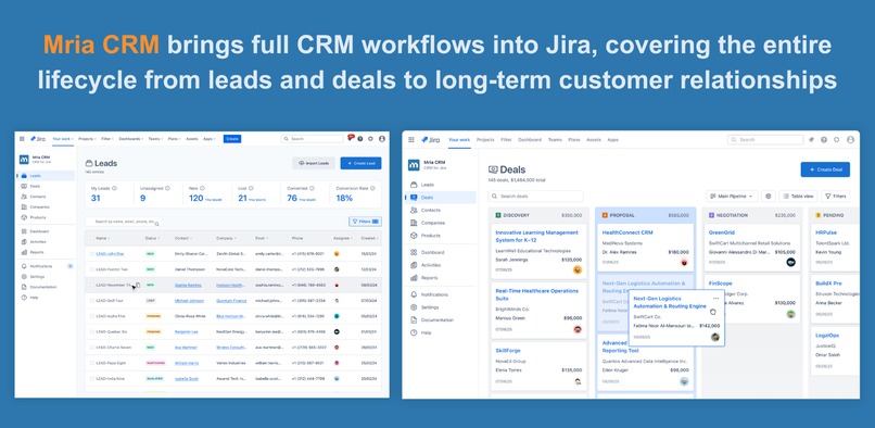 Mria CRM: CRM for Jira Teams – screenshot 1