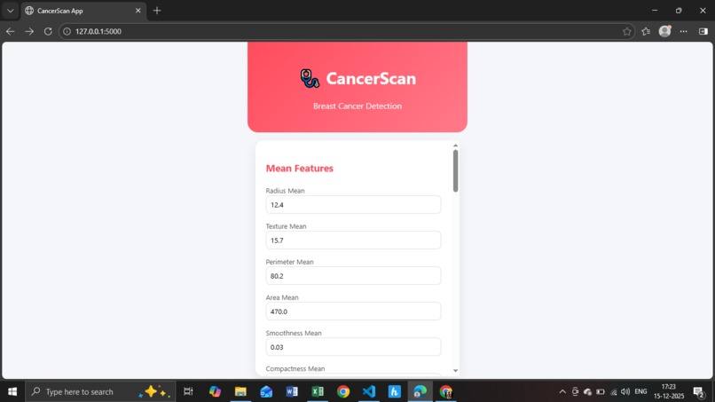 CancerScan-AI – Breast Cancer Detection Web App – screenshot 1