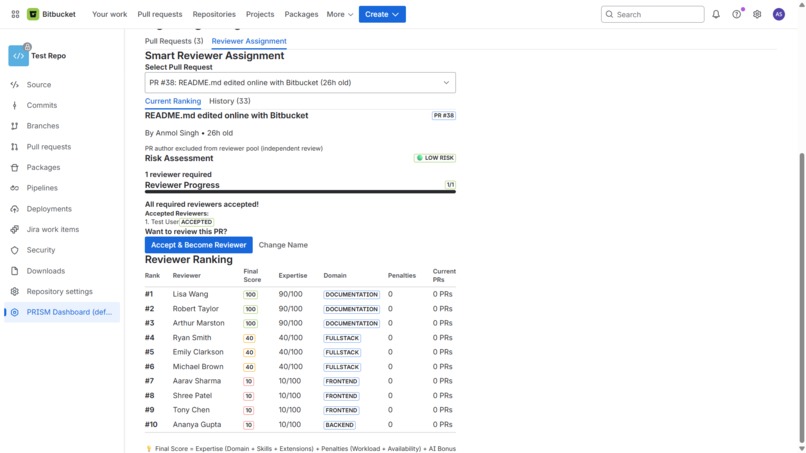 PRISM: Pull Request Intelligence & Selection Mechanism – screenshot 2