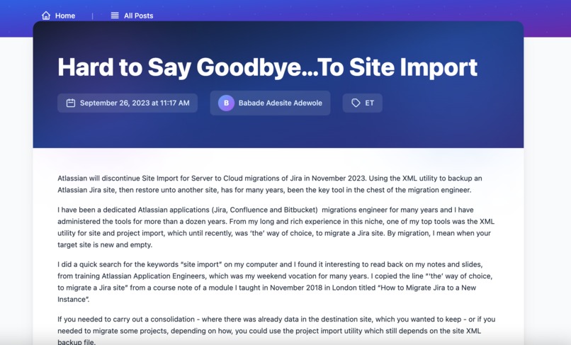 cBlog – screenshot 3