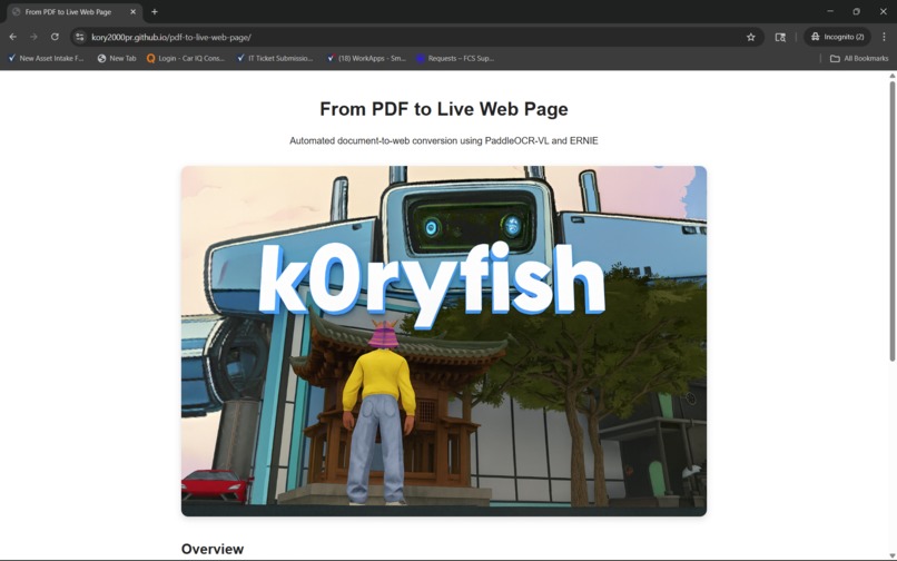 From PDF to Live Web Page – screenshot 2
